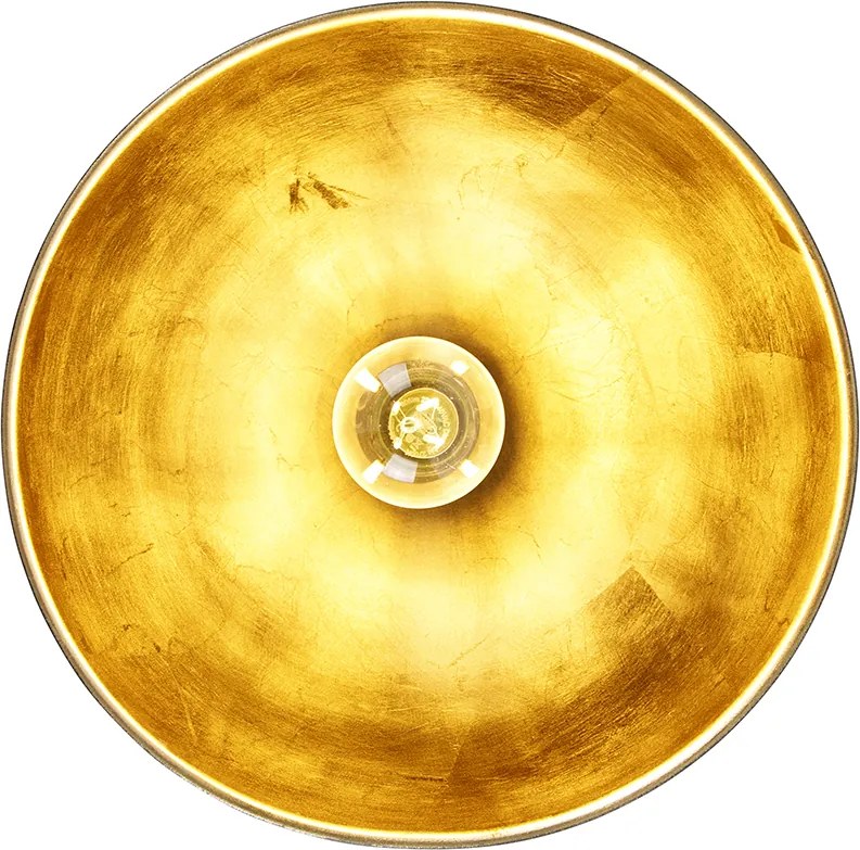 Inteligentna lampa sufitowa czarna ze złotem 28 cm z Wi-Fi A60 - Magnax