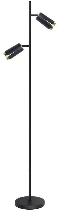 Czarna loftowa lampa podłogowa - K363 T1-N79