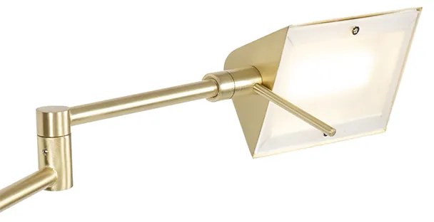 Lampa stojąca mosiądz w tym LED ze ściemniaczem dotykowym - Notia Nowoczesny Oswietlenie wewnetrzne