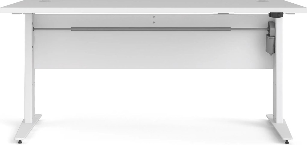 Biurko z regulacją wysokości Prima biały 150 białe nogi