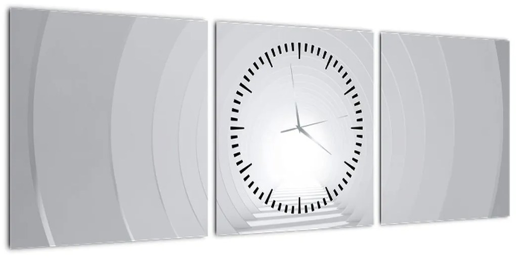 Obraz - tunel 3D (z zegarem) (90x30 cm)