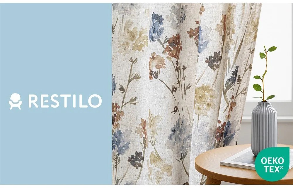 Kremowa zasłona 135x250 cm Flosi – Restilo