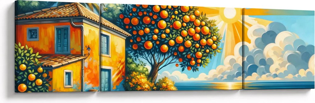 Obraz - Dom z pomarańczami I. (170x50 cm)