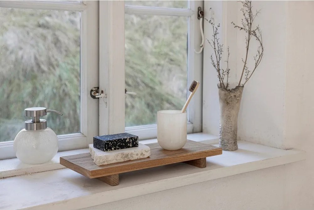 Kremowy szklany dozownik do mydła Opal – Mette Ditmer Denmark