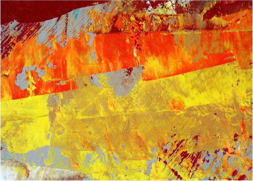 Obraz na szkle abstrakcji - malarstwo (70x50 cm)