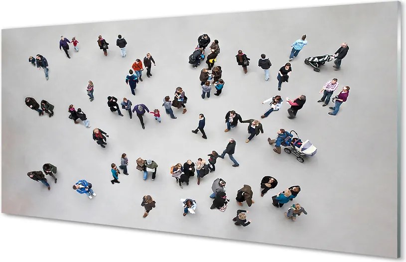 Szklany Panel Ludzie widziani z Lotu Ptaka