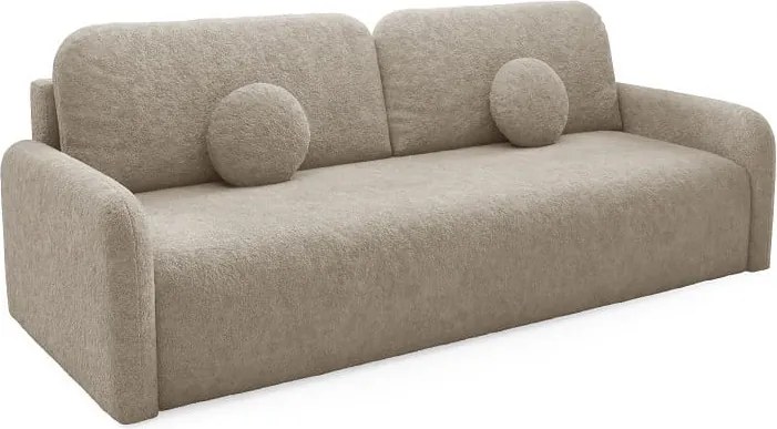 Kanapa RAVION rozkładana funkcja spania BEŻOWA sofa