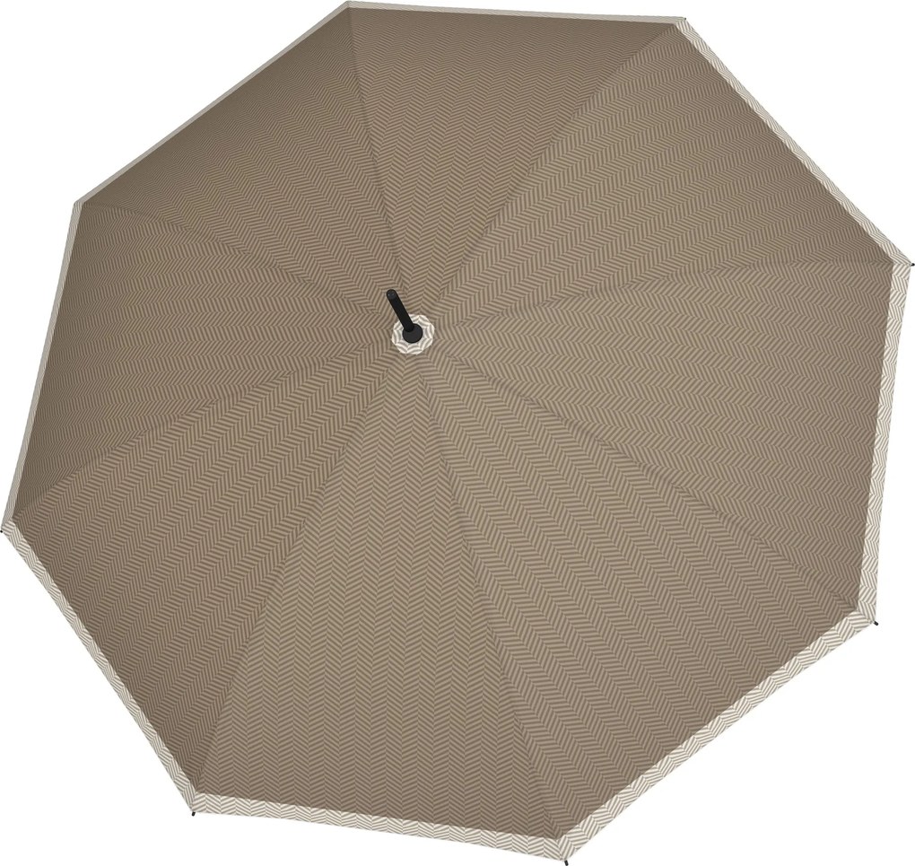 Doppler Fiber Flex Automatic Long Chevron Sand - damski długi parasol automatyczny