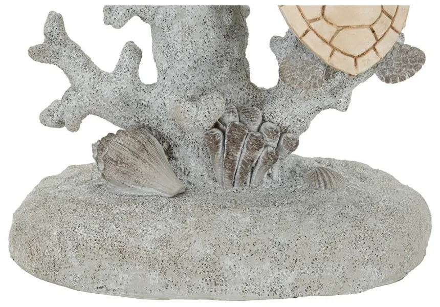Biało-szara lampa stołowa z tekstylnym kloszem (wysokość 63,5 cm) Turtle – Mauro Ferretti