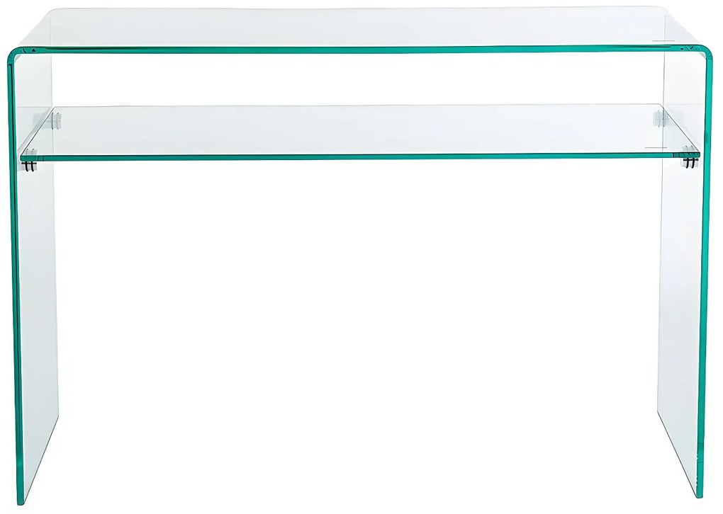 Konsola - 1 wnęka - szkło hartowane - przezroczysta - STILEOS