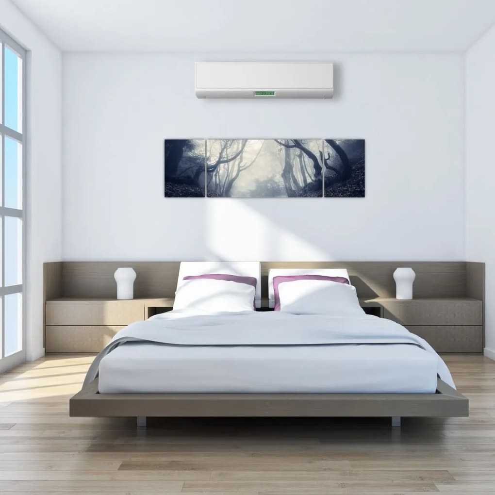 Obraz- Las we mgle (170x50 cm)