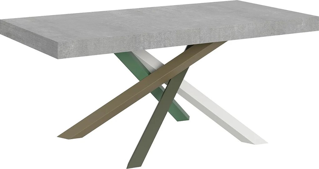 Stół rozkładany 200/304x90 cm Volantis cementu nogi wielobarwny 4/A