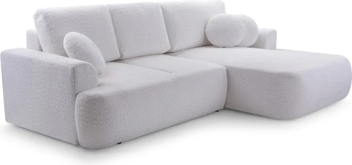 Narożnik VELO wolnostojący układ L strona Prawa z funkcją spania w tkaninie Coral 70