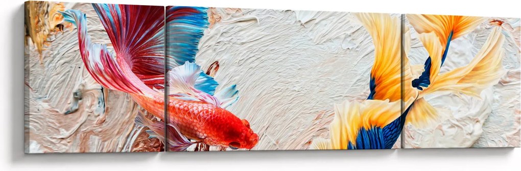 Obraz - Ryby bojowniki (170x50 cm)