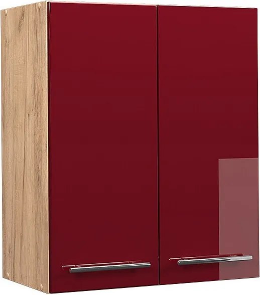Szafka ścienna bordowa czerwień wysoki połysk 60x34.1x72 fame-line