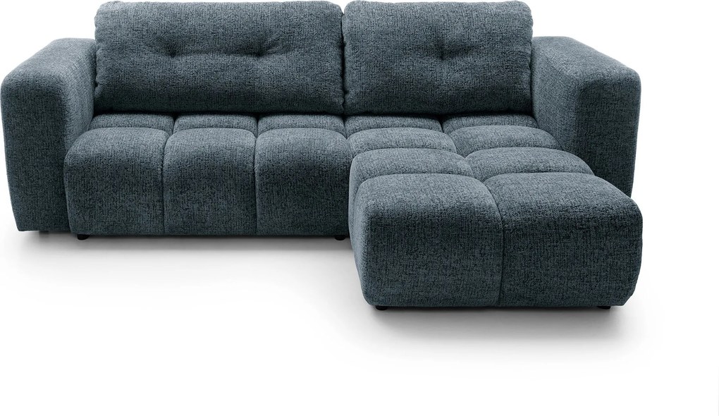Masseno Narożnik ARTE z funkcją spania i pojemnikiem na pościel Narozniki L, Rozkładana sofa - Granatowy, BELLO 30