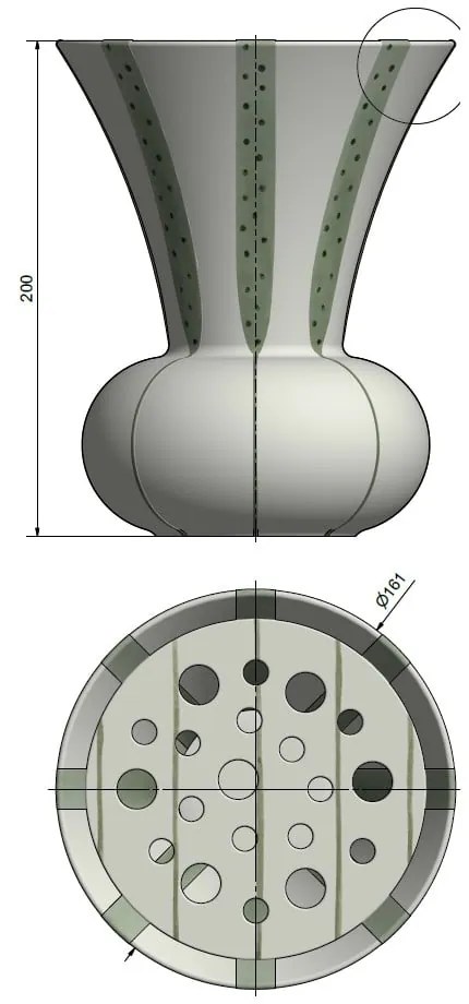 Kamionkowy wazon Kähler Design Signature, wys. 20 cm