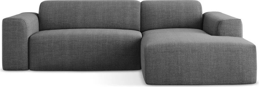 Szary narożnik (prawostronny/z szezlongiem) Keli – Makamii