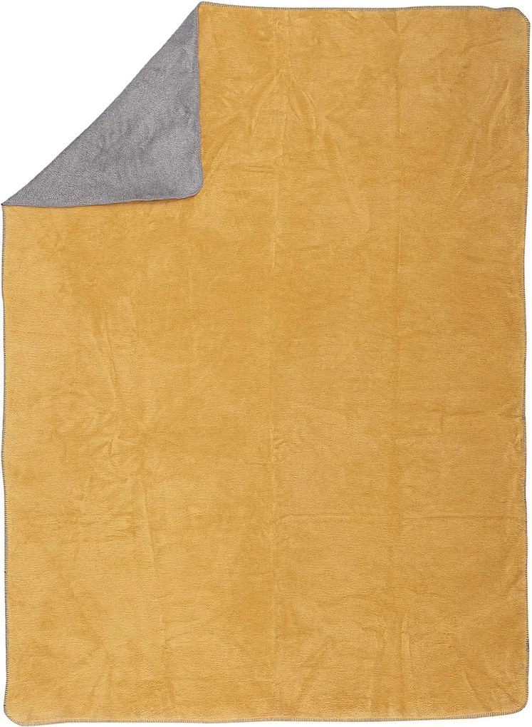 Koc Cosy Home 150x200cm Mustard&Grey