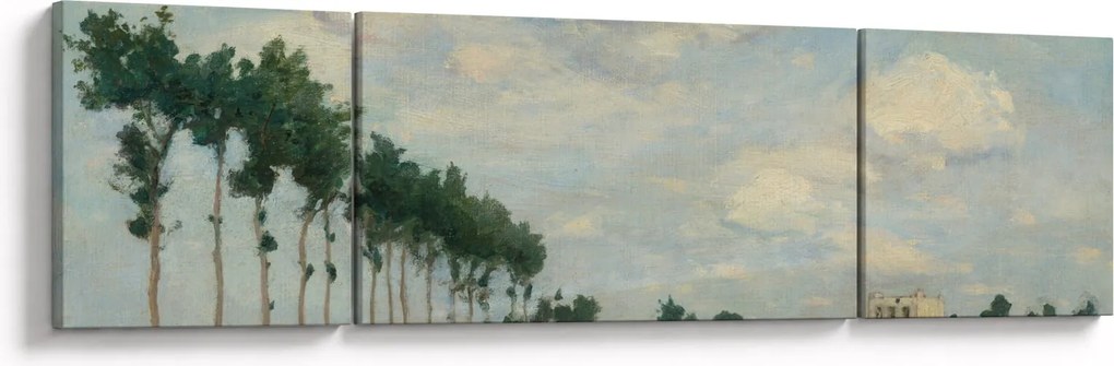 Obraz - Johan Barthold Jongkind, The Towpath, reprodukcje (170x50 cm)