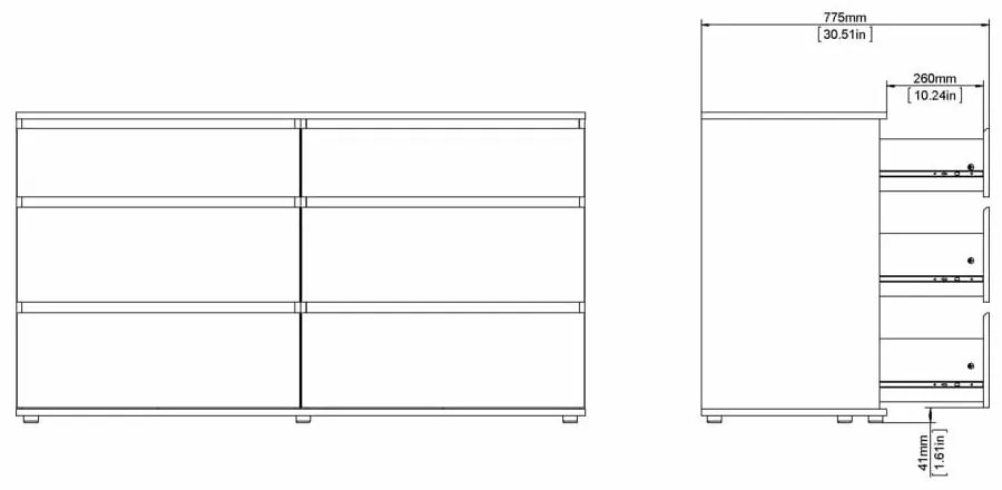 Biała niska komoda 153x84 cm Nova – Tvilum