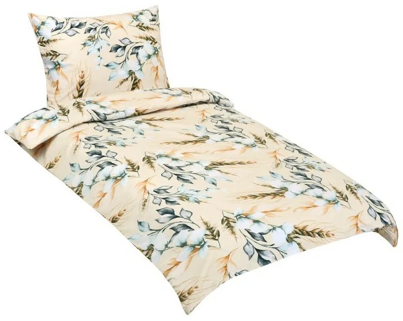 Bellatex Pościel bawełniana Klas beżowy, 140 x 220 cm, 70 x 90 cm, 140 x 220 cm, 70 x 90 cm