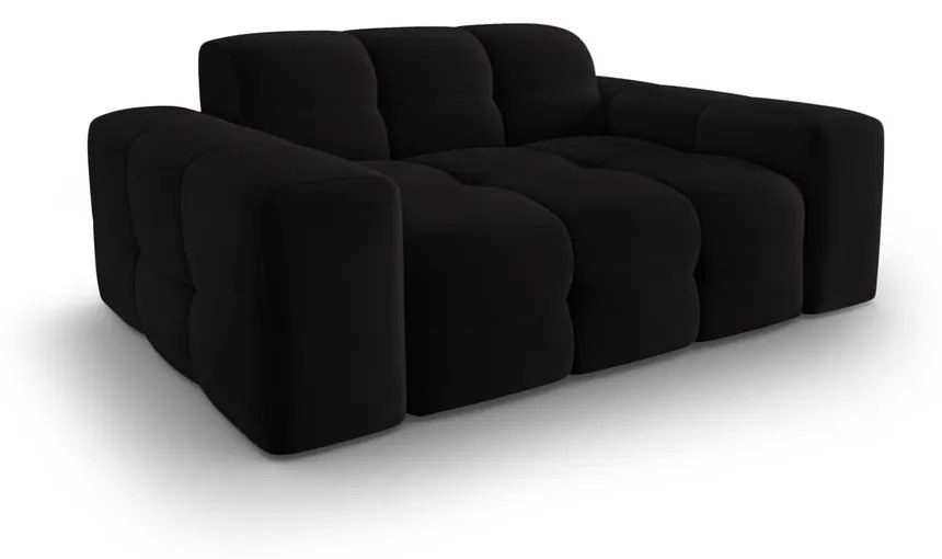 Czarna aksamitna sofa 156 cm Kendal – Micadoni Home