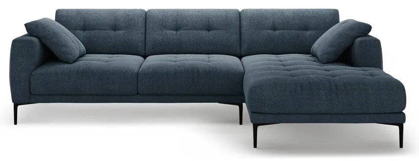 Ciemnoniebieski narożnik (prawostronny/z szezlongiem) Bemy – Micadoni