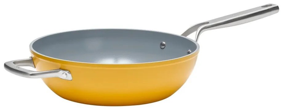 Patelnia z pokrywką/z powłoką ceramiczną wok ø 28 cm Meda 3.0 – FABINI