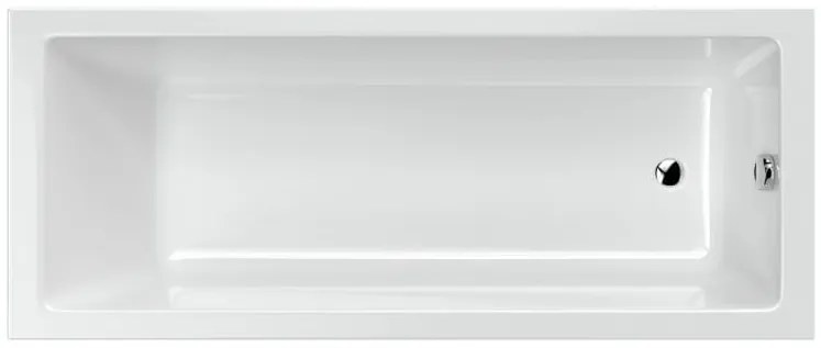 Wanna prostokątna mała 130 x 70 cm biała do zabudowy ELEGA MINI