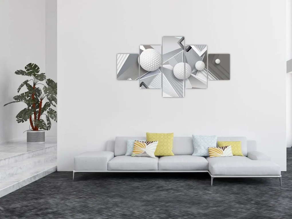 Geometryczny abstrakcyjny obraz (125x70 cm)