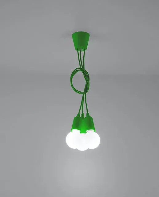 Zielona industrialna lampa wisząca K3-N38