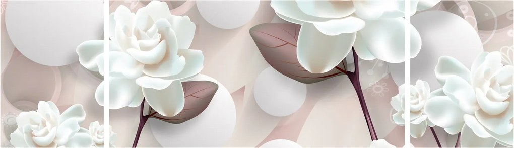 Obraz - Kwiat róży (170x50 cm)