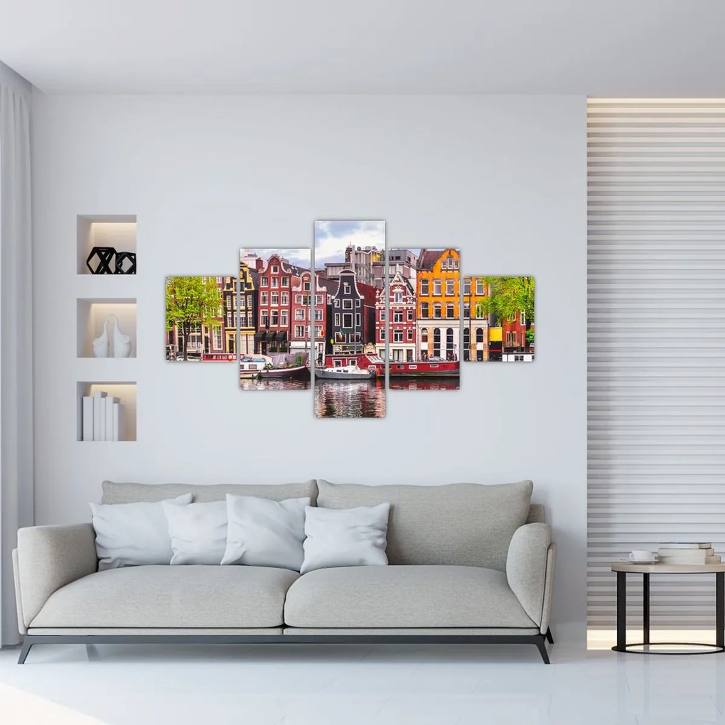 Obraz - Amsterdam, domy tańca (125x70 cm)