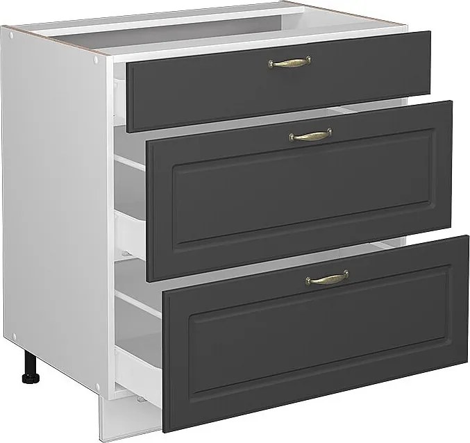 Szafka dolna do kuchni antracytowo-złoty 80x60x82 fame-line