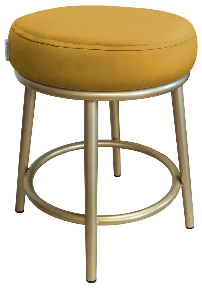 Taboret Ben noga metalowa złota MG15