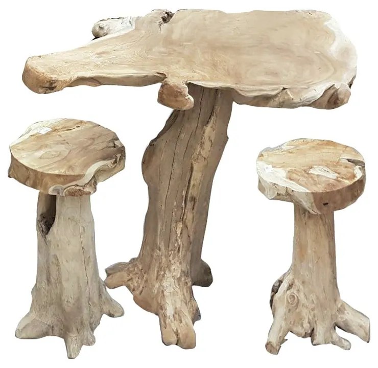 Ogrodowy stolik barowy z litego drewna tekowego 95x65 cm Surga – Garden Pleasure