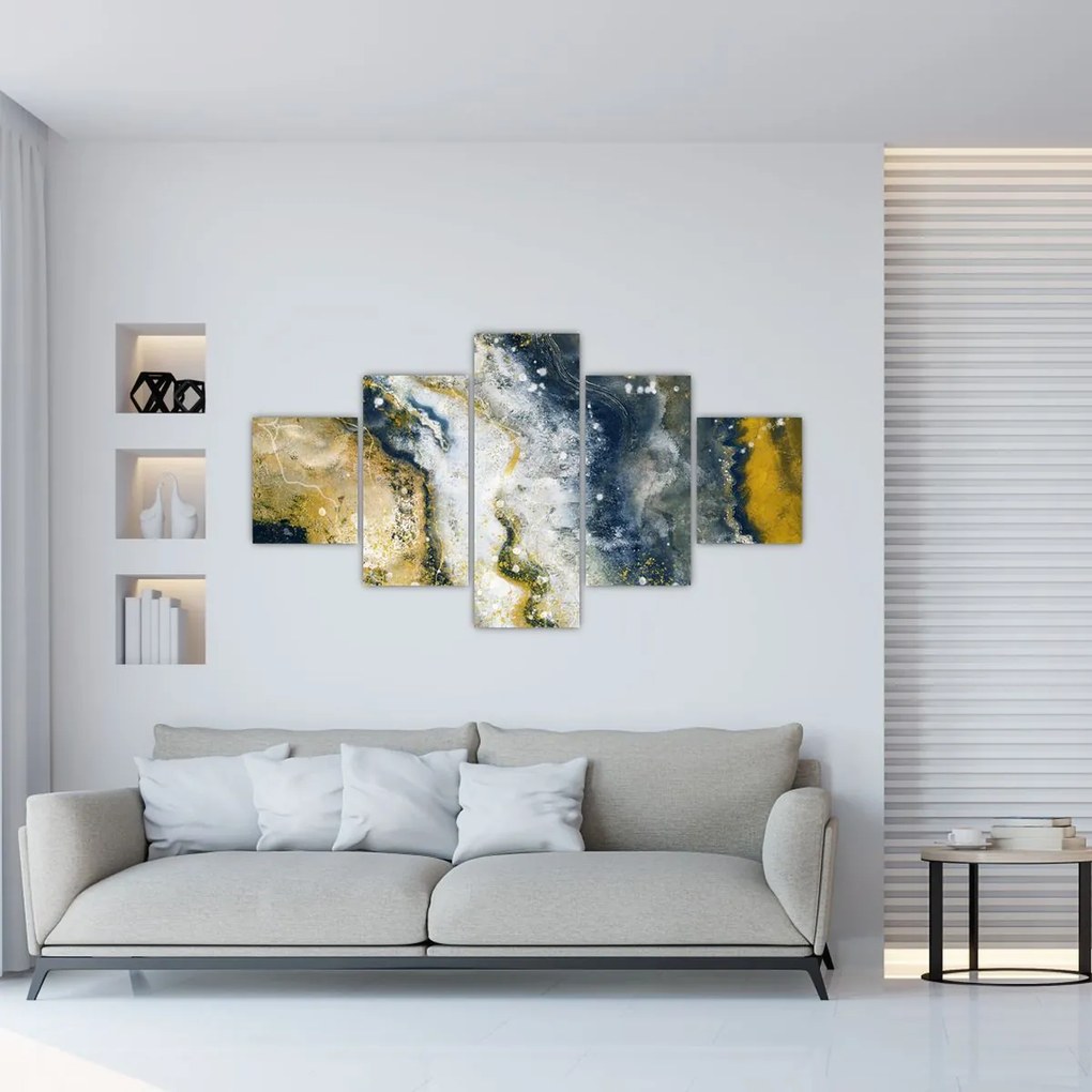 Obraz - Złota abstrakcja (125x70 cm)