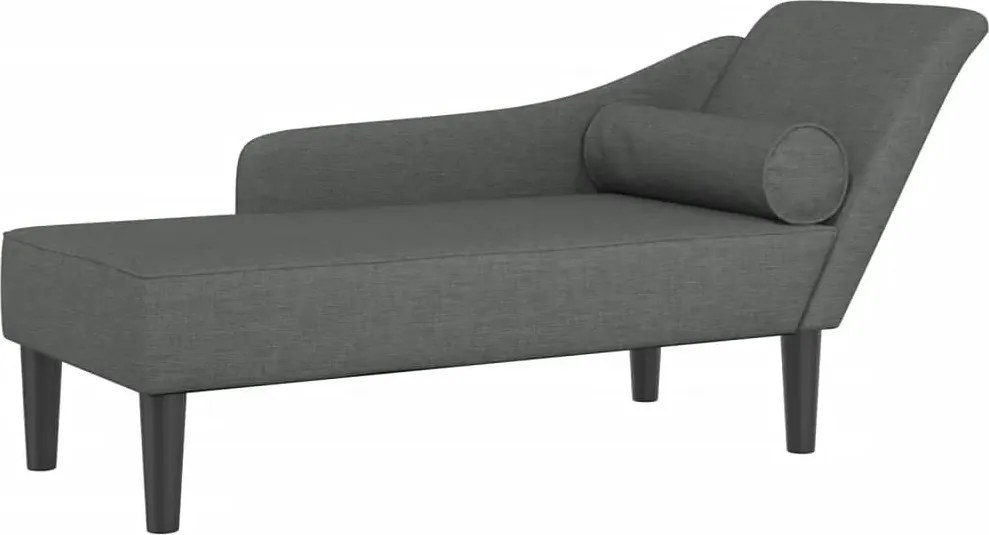 Ciemnoszara leżanka z poduszką do salonu S5-T34
