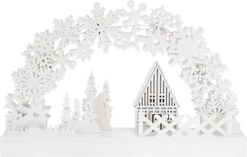 Bożonarodzeniowa dekoracja świecąca Winter dream, 32 x 22 x 5,5 cm, 8 LED, ciepły biały