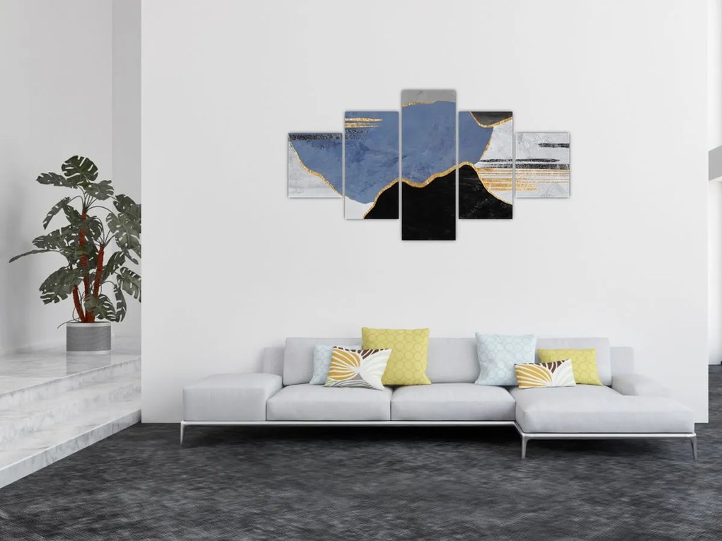 Obraz - Teksturowane kształty (125x70 cm)