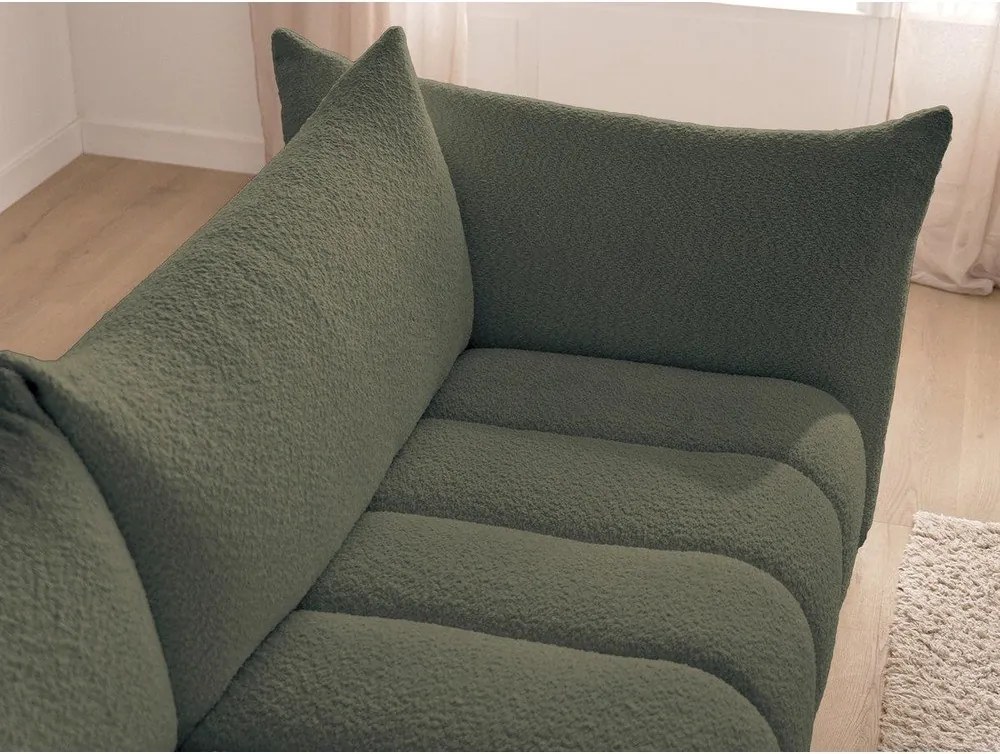 Zielona sofa z materiału bouclé 234 cm Azra – Bobochic Paris