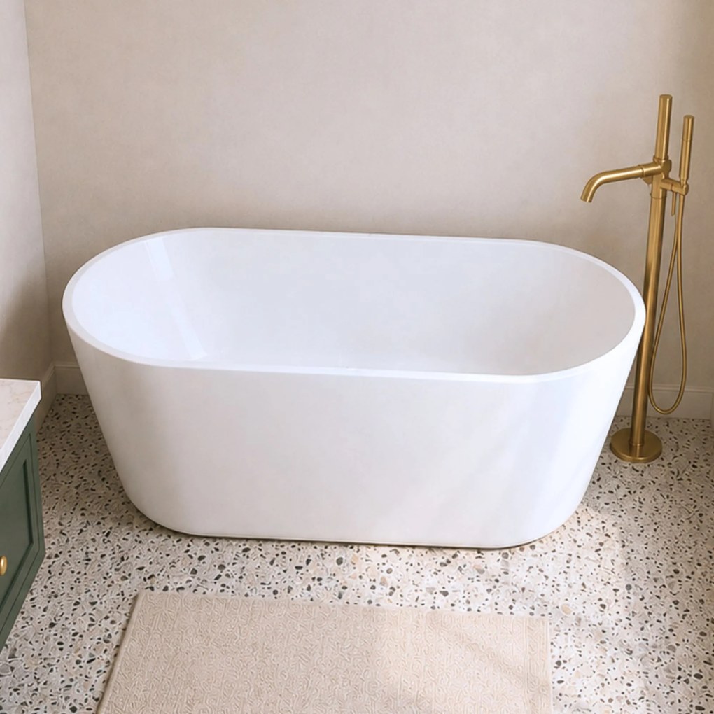 Wanna wolnostojąca owalna akrylowa biała 170 x 80 cm ELEGANT | Możliwa opcja Go Color : Wybierz swój kolor - biały