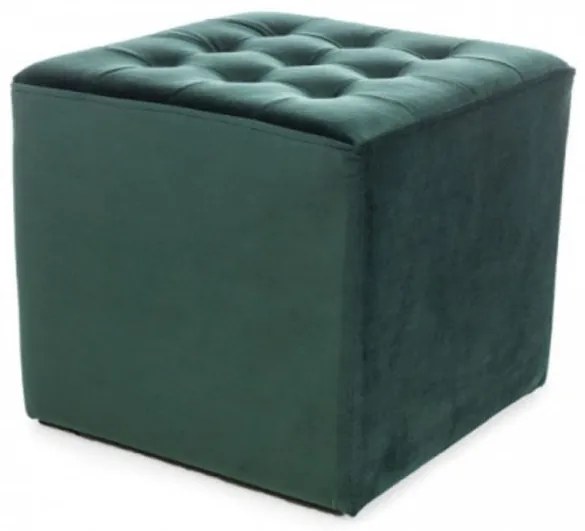 Zielony taboret LORI VELVET