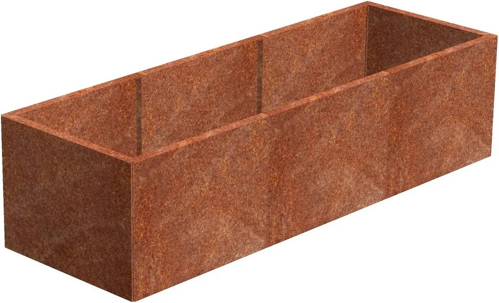 Alto Podwyższona rabata 69 x 204 x 52 cm, corten CORGARDEN 1011