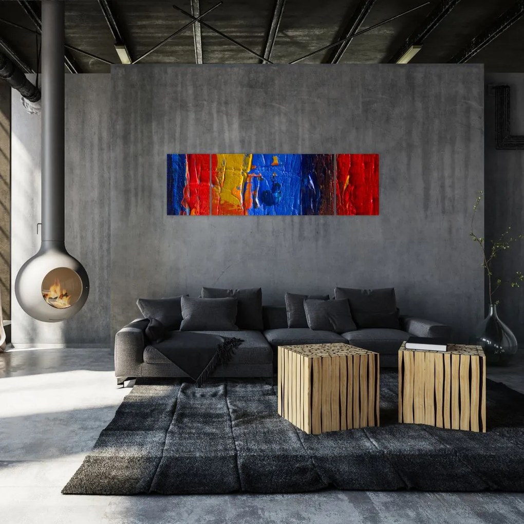 Obraz malarskich kolorów (170x50 cm)
