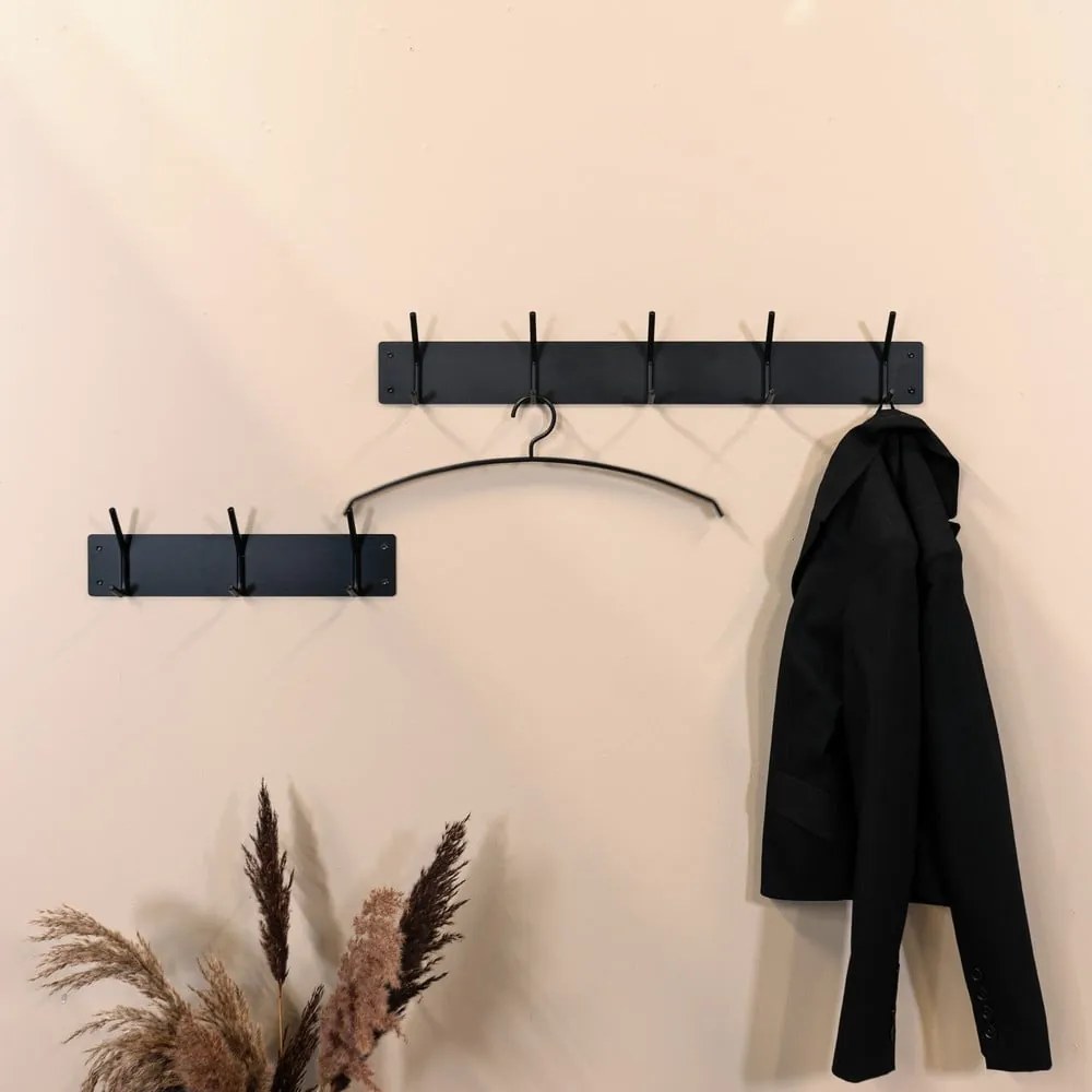 Czarny metalowy wieszak ścienny 40 cm Fusion – Spinder Design