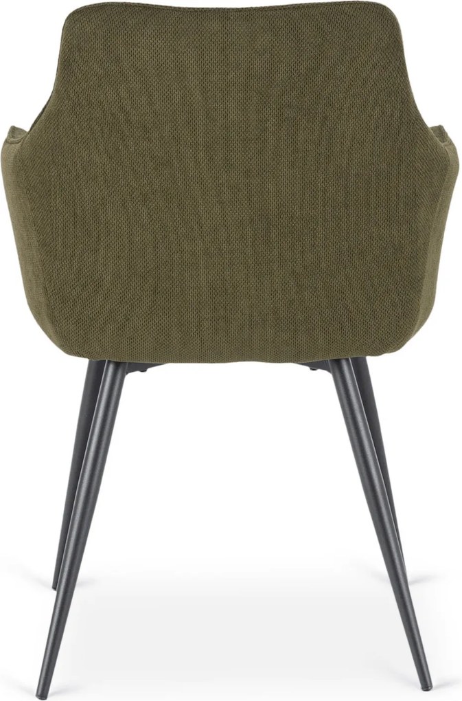 Krzesło Tapicerowane do Salonu NAWARA Zielone Nowoczesne