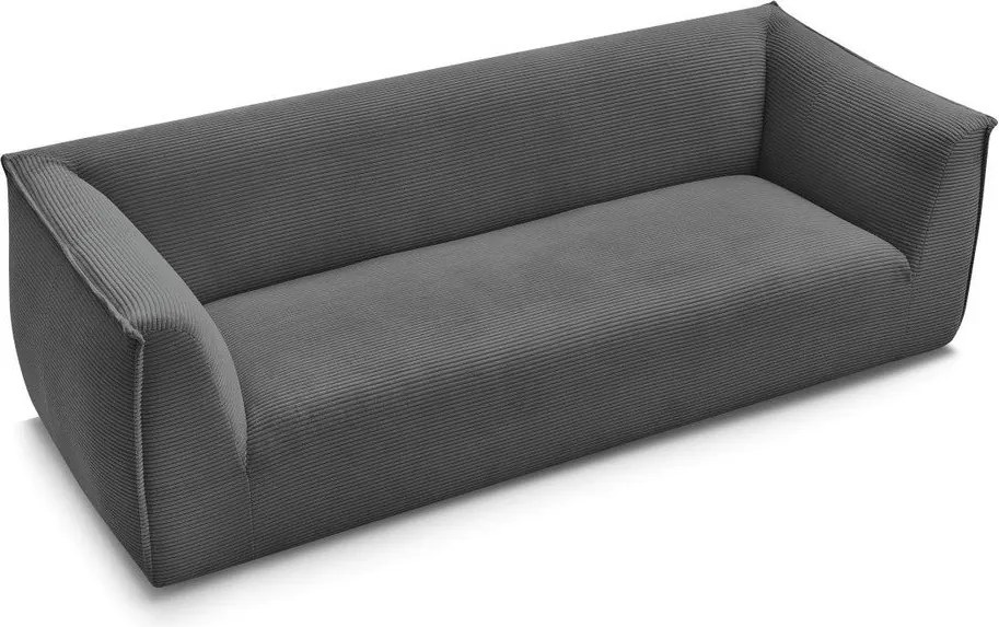 Ciemnoszara sztruksowa sofa 242 cm Giorgia – Bobochic Paris