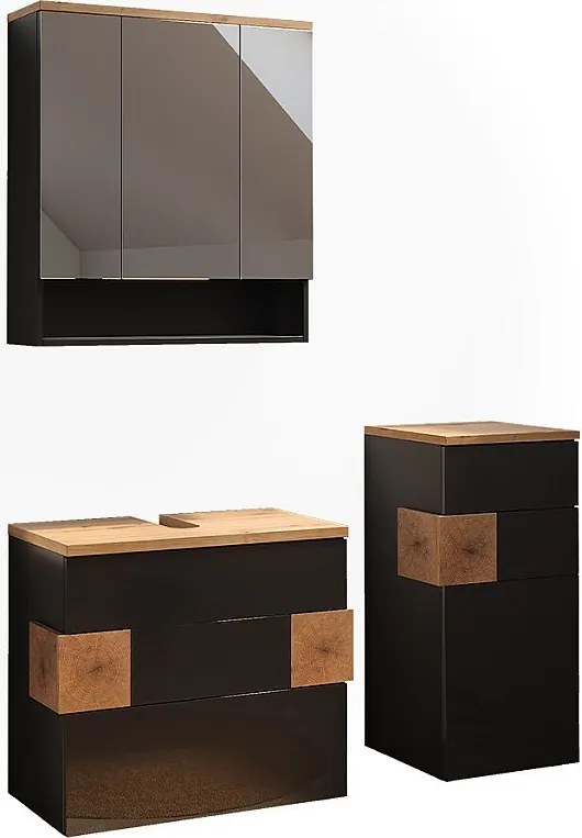 Zestaw mebli łazienkowych antracyt 70x37x64.5 eden